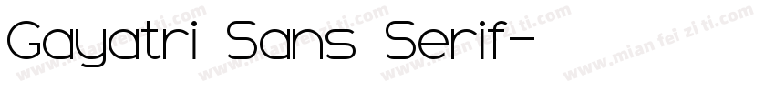 Gayatri Sans Serif字体转换